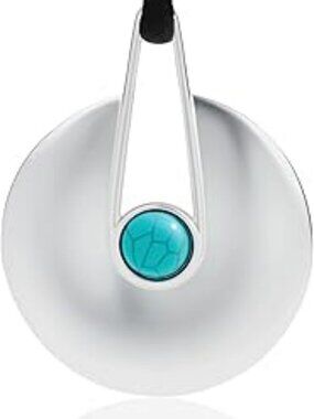 New Boho Long Necklace Turquoise Large Disc Leather Pendant Western Unisex